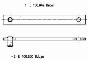 Lever complete E 100 648